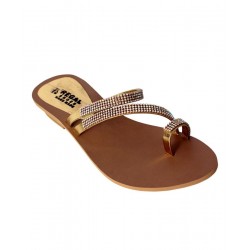 Sparkling Diamante Decor Toe Loop Slippers RG-101